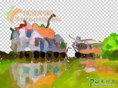 photoshop制作油画色彩的风景画教程