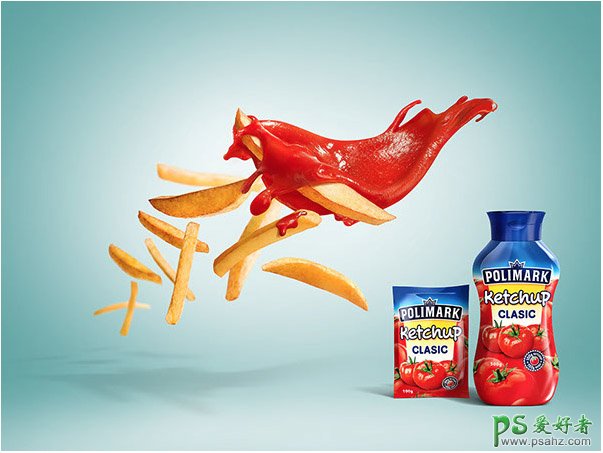 简洁创意的多种口味食品广告，创意元素食品海报设计作品。