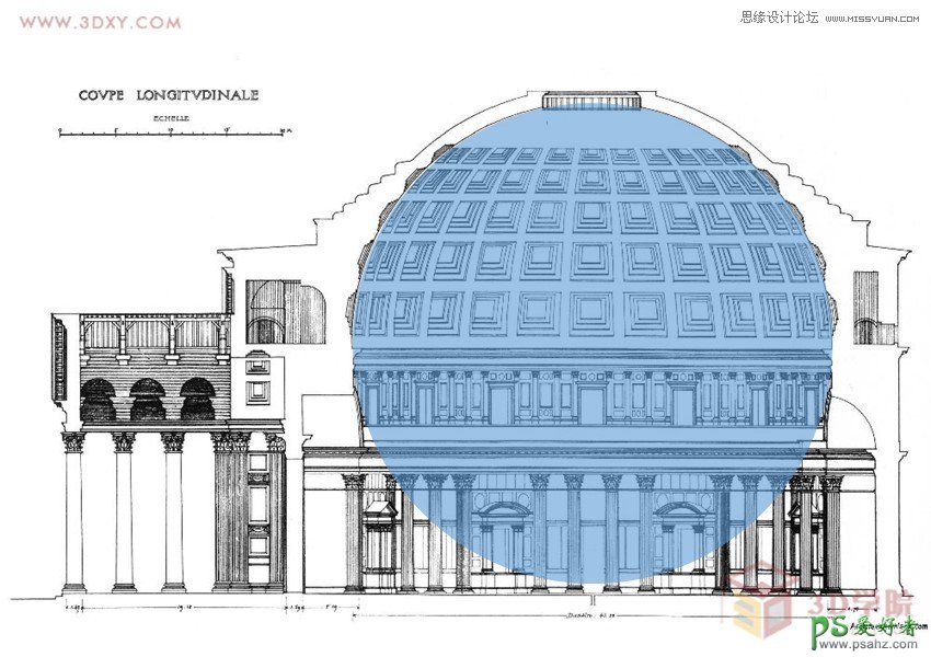 3ds Max建模教程：学习给罗马万神殿穹顶建模