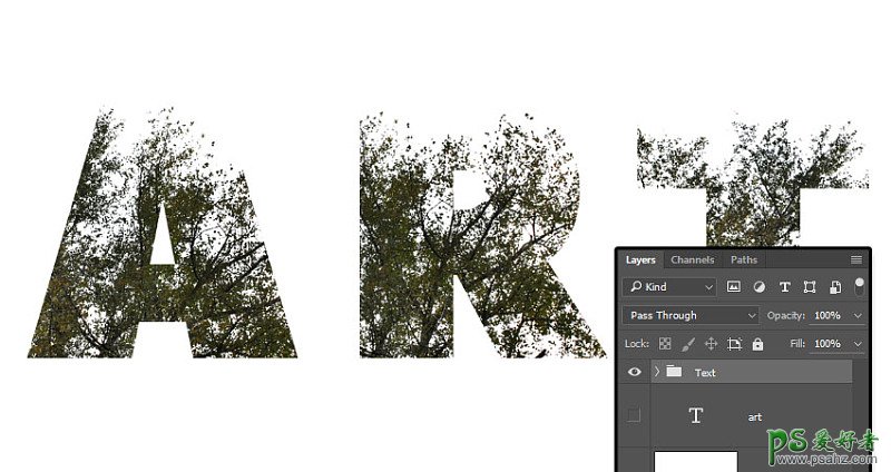 Photoshop创意字效制作实例：设计带有艺术气息的双重曝光文字效