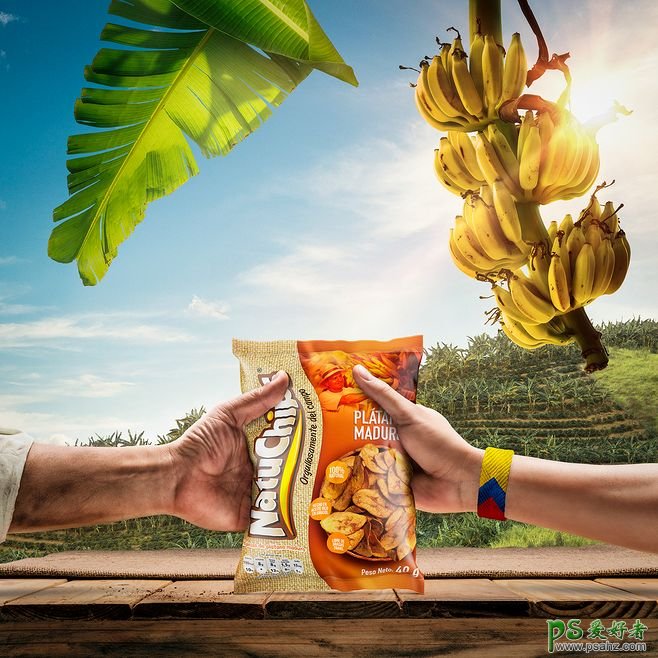 新鲜美味的绿色食品平面广告图片，新鲜的绿色水果食品海报图片。
