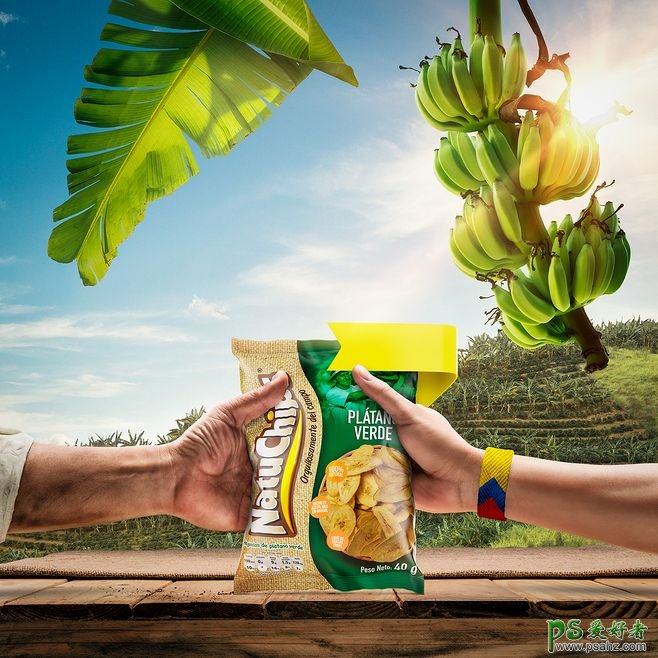 新鲜美味的绿色食品平面广告图片，新鲜的绿色水果食品海报图片。