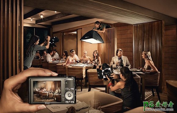 一组宣传相机的创意平面广告设计作品，相机广告设计，相机宣传设