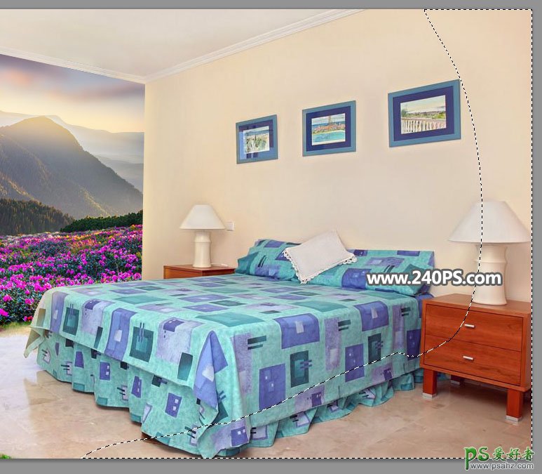 Ps创意合成与大自然溶为一体的卧室，带给你一个梦幻意境的卧室。