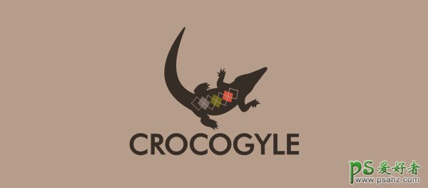 创意鳄鱼图案LOGO设计作品，个性时尚的鳄鱼LOGO设计。