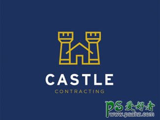 个性十足的城堡元素LOGO设计作品，城堡图形logo设计。
