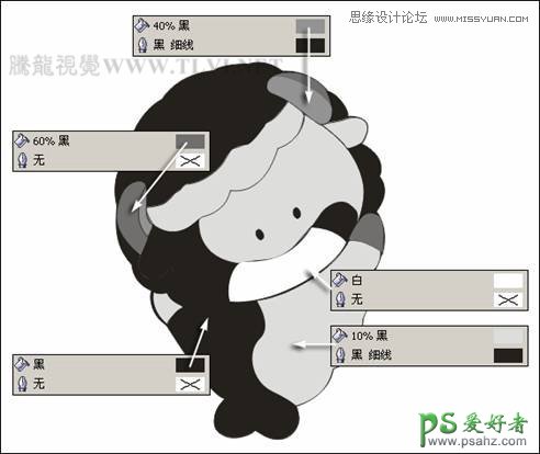 CorelDRAW实例教程：手把手教你绘制方格组成的卡通玩偶失量图