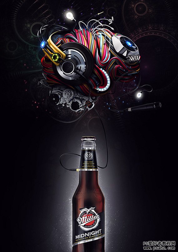 PS作品欣赏：啤酒广告设计，啤酒宣传广告设计作品欣赏