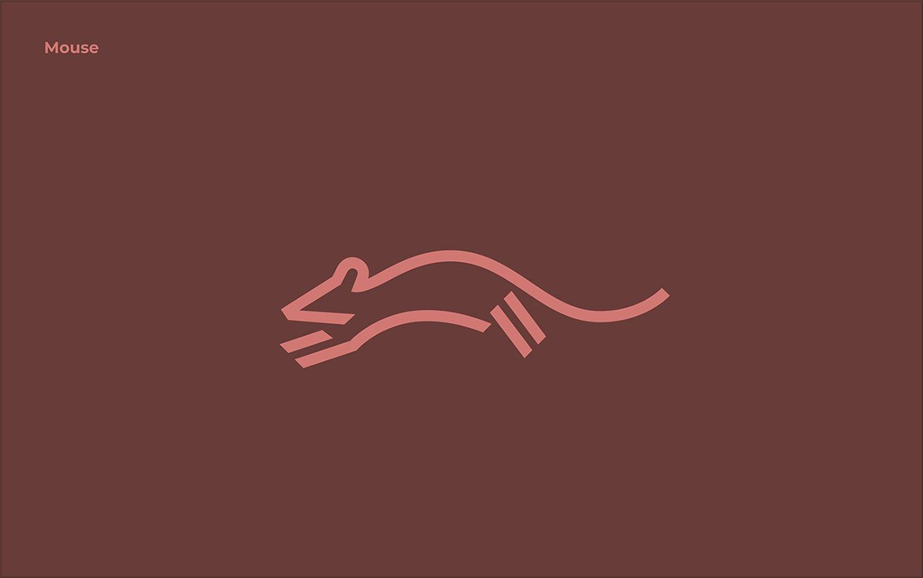 Robert Nowland动物标志、logo设计作品欣赏，简约的动物logo设计
