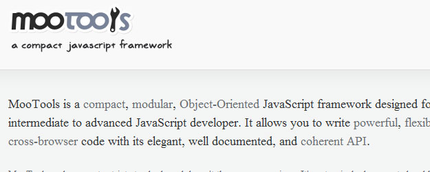 MooTools - a compact javascript framework