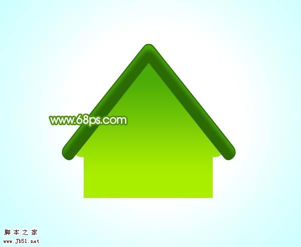 Photoshop 漂亮的绿色房子图标