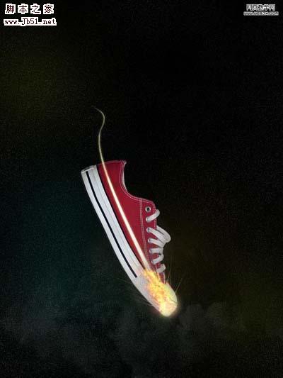 Photoshop 潮流风格运动鞋广告