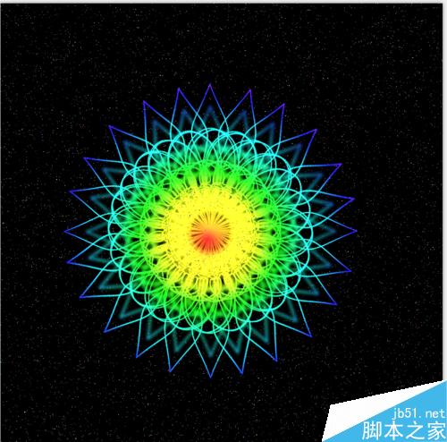 ps简单制作漂亮闪烁绚丽的花