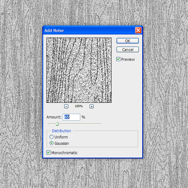 PS运用几个常用滤镜制作超逼真的木质纹理
