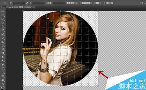 如何用photoshop将方形图片处理成圆形图片