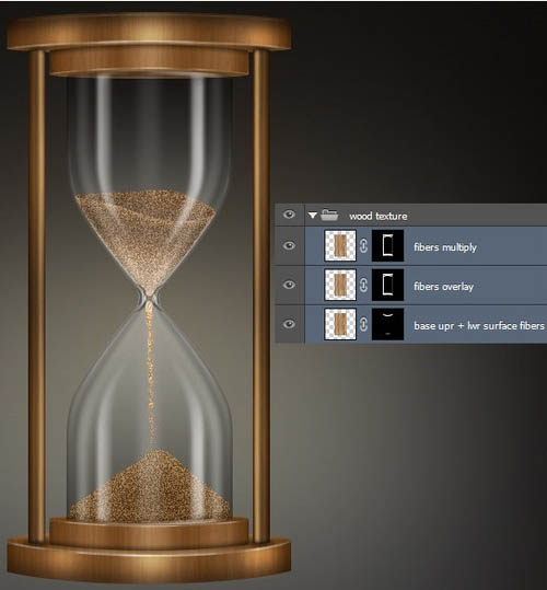 Photoshop设计制作细腻逼真的古铜色沙漏