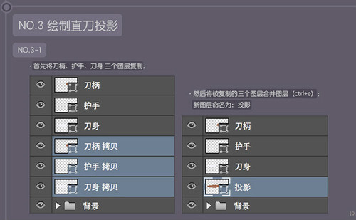 PS 30分钟拟物图标速成记：一把逼真的匕首