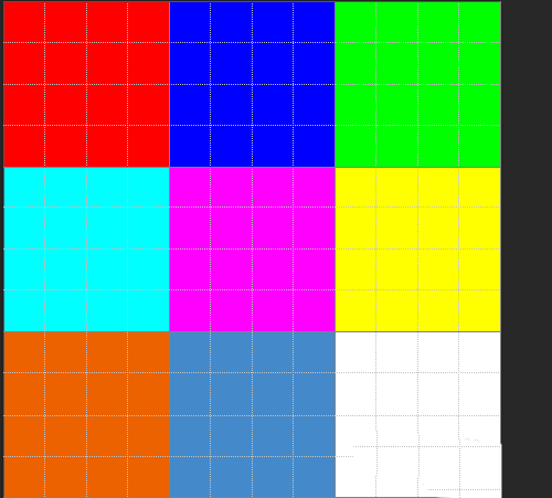 PS怎么制作九色图效果? PS九宫格色块的画法