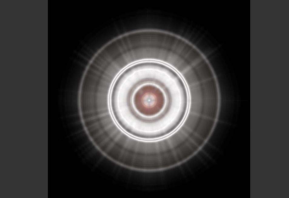 ps怎么制作透视效果的光晕? ps黑白光环的绘制方法