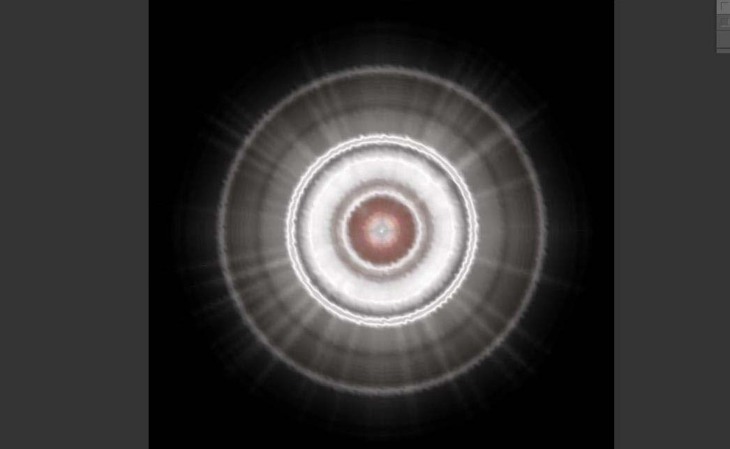 ps怎么制作透视效果的光晕? ps黑白光环的绘制方法