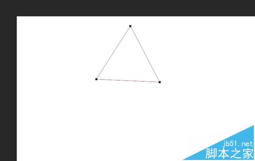 ps中怎么绘制一个弧形等腰三角形?
