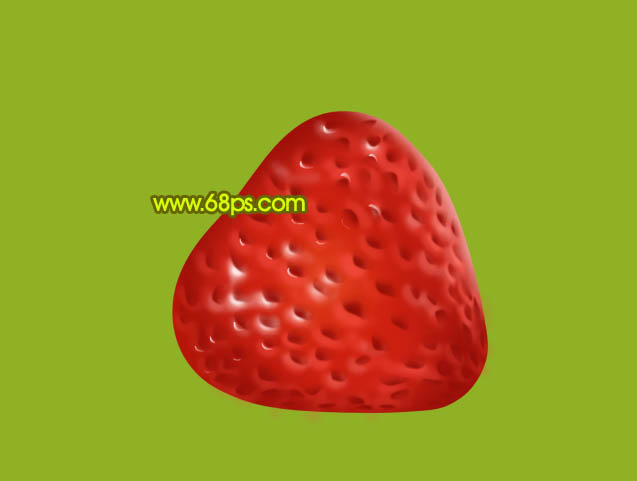 Photoshop 一颗鲜艳的红色草莓