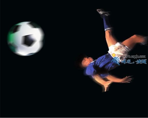 Photoshop 绚丽动感的足球海报