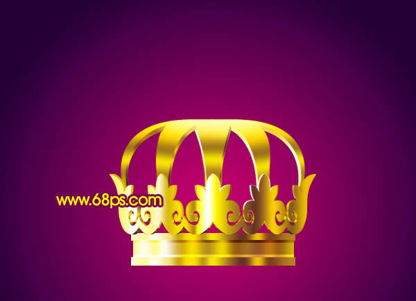 Photoshop 华丽的金色宝石皇冠