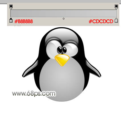 Photoshop 制作一只可爱的黑色水晶企鹅