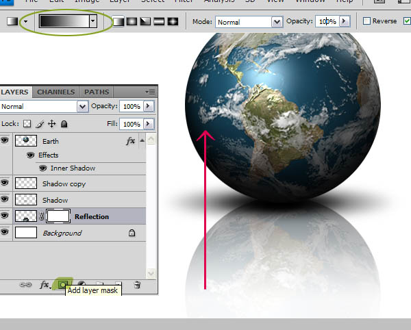 Photoshop cs4自带的3D工具制作逼真的地球