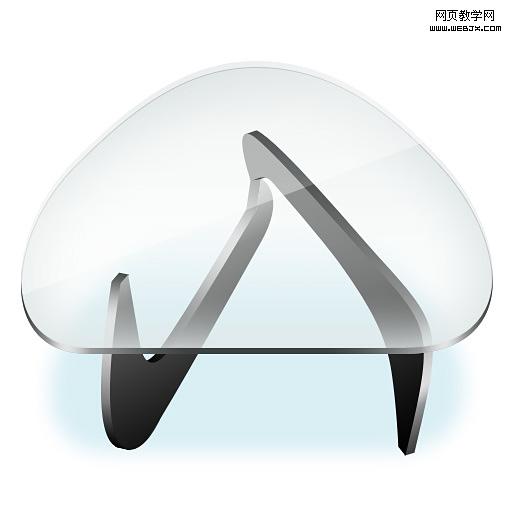 Photoshop 透明的玻璃桌子图标