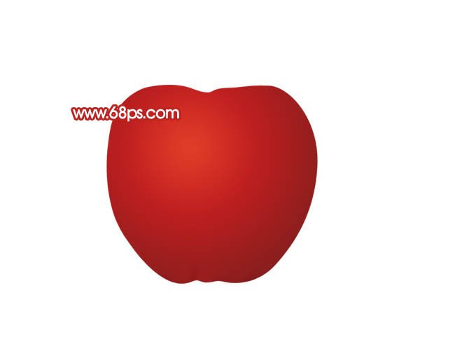 Photoshop 一个逼真的红富士苹果