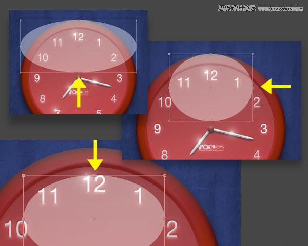 Photoshop绘制立体风格红色钟表图标教程