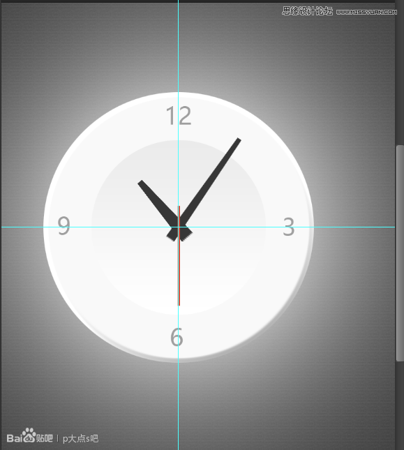Photoshop绘制盘子形状的时钟效果