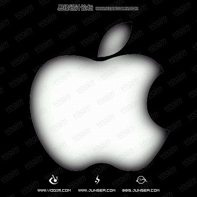 Photoshop鼠绘金属质感苹果标志