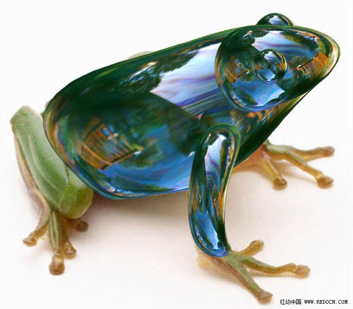 PS合成一只剔透的玻璃青蛙