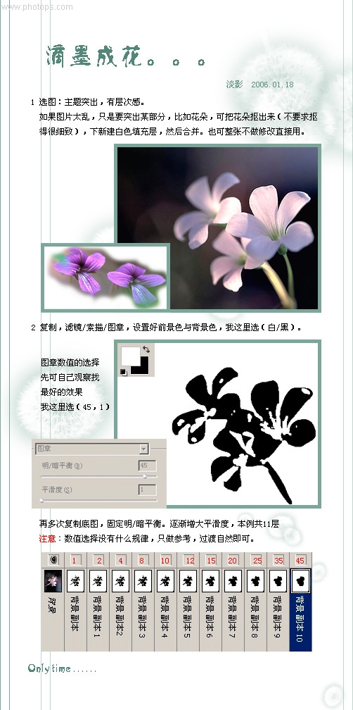 Photoshop巧用滤镜制作滴墨成花动画效果图