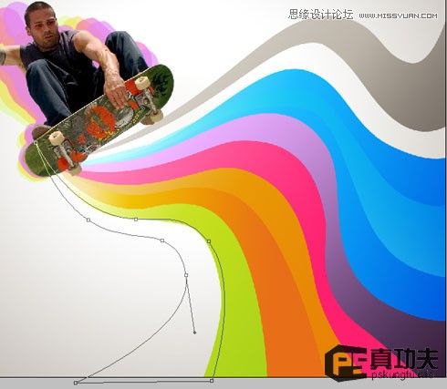 Photoshop制作欧美的滑板海报