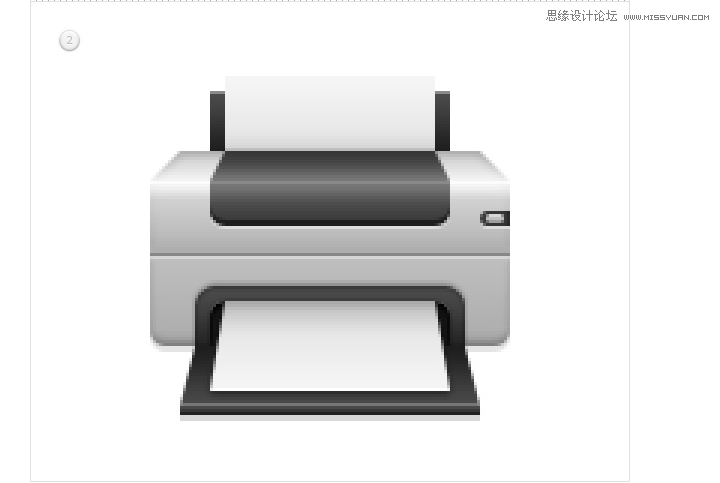 ps制作逼真的立体打印机效果图标