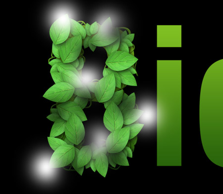 PS制作以生物绿叶和蝴蝶为题材的logo设计教程