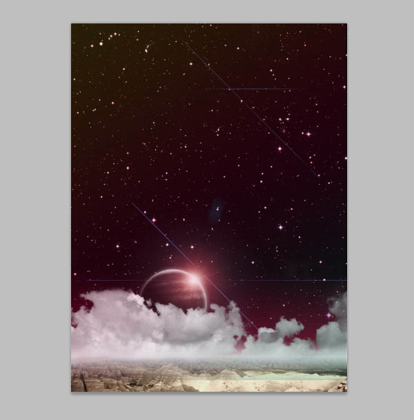 Photoshop制作一张抽象的星空主题海报