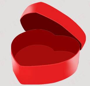 photoshop鼠绘一个逼真的红色心形礼物盒子
