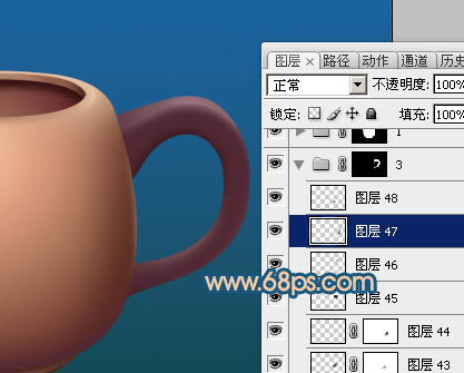 Photoshop设计制作一个逼真精致的陶瓷茶壶