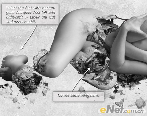 Photoshop将美女人体图片打造出禁烟公益广告海报效果