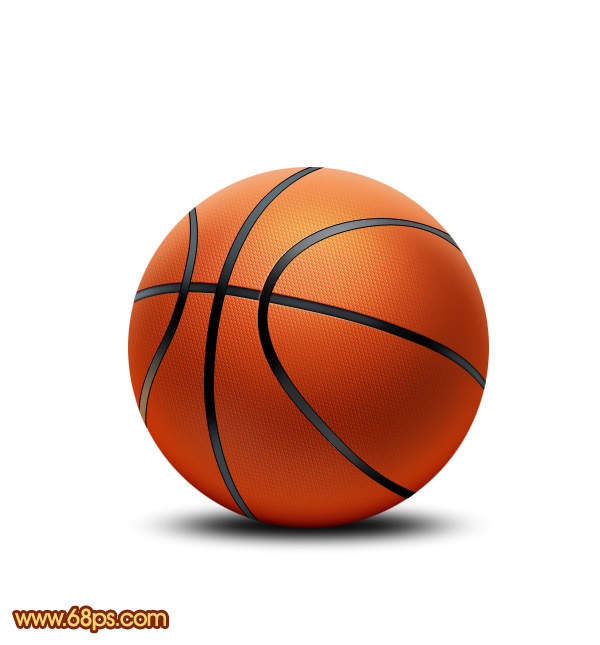 Photoshop设计制作出细腻逼真的红色篮球