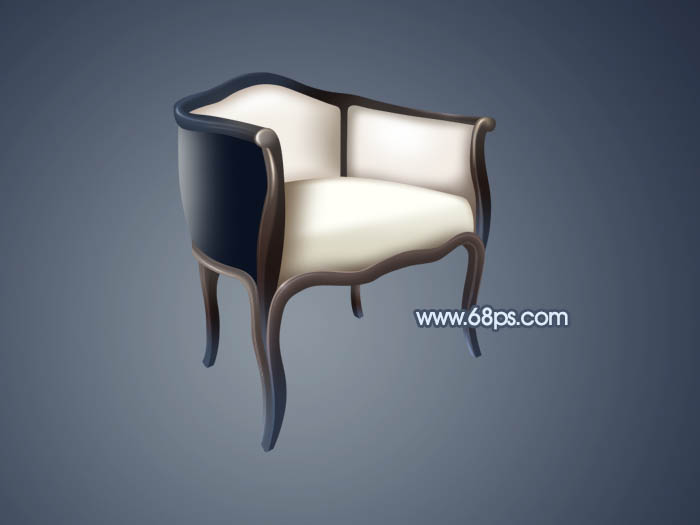 Photoshop设计制作出逼真的古典木质沙发椅子