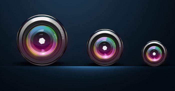 Photoshop设计绘制出彩色相机镜头