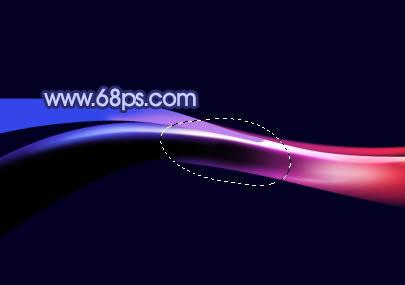 Photoshop设计制作出一条简单的轻烟般紫红色光束