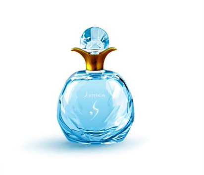 photoshop制作出精致的海蓝色玻璃香水瓶