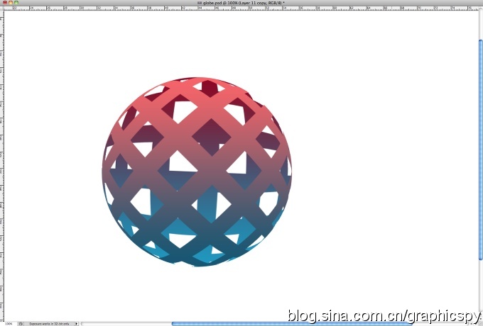 Photoshop打造漂亮的彩色镂空球体